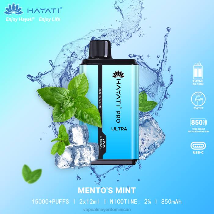X82D211 - vape al mayor Dominican menta de mento Hayati Pro Ultra