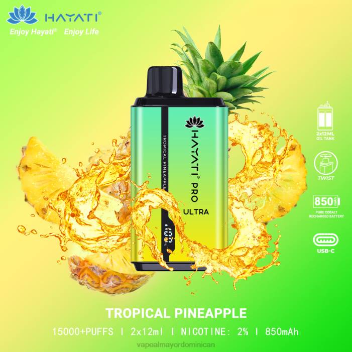 X82D218 - liquido de vape al por mayor en República Dominicana piña tropical Hayati Pro Ultra