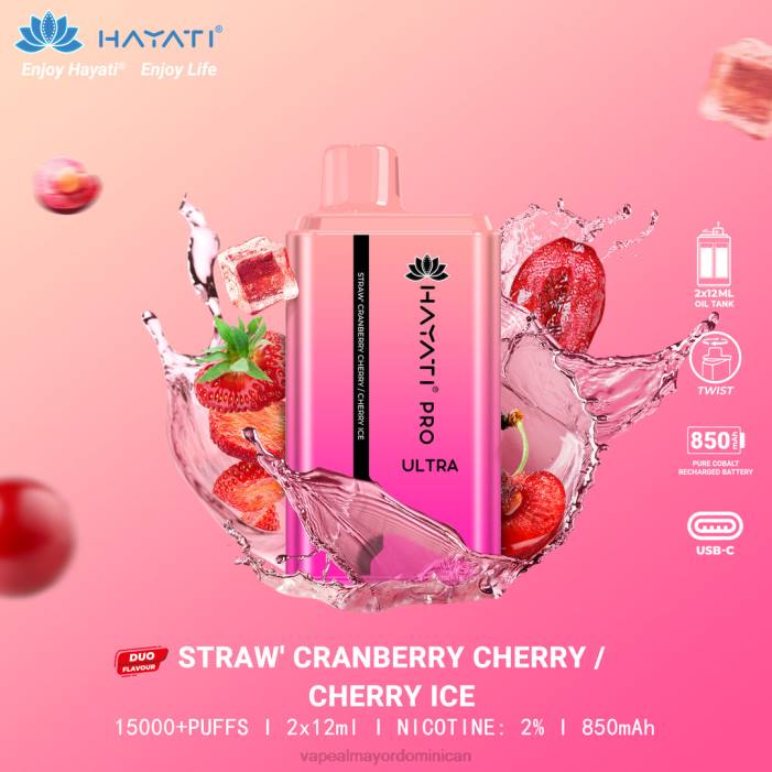 X82D230 - tienda de vapeo al por mayor República Dominicana fresa arándano cereza-cereza hielo Hayati Pro Ultra