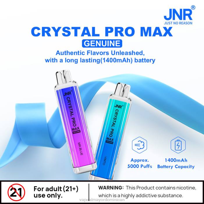 X82D735 - vapeo al por mayor Durazno jugoso JNR CRYSTAL PRO MAX