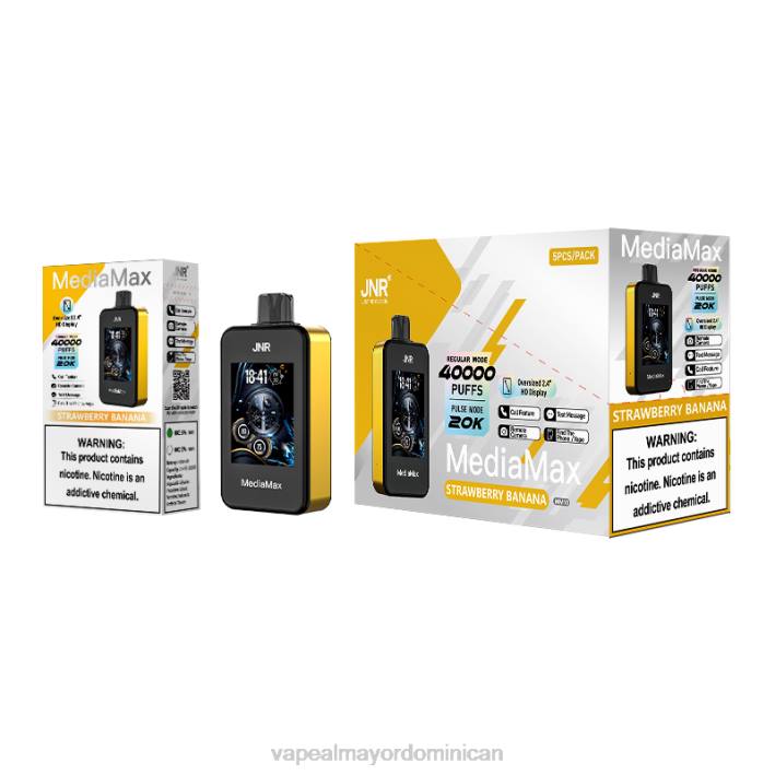 JNR MediaMax bocanada de 40k - distribuidor vapeo al por mayor plátano fresa 460X16