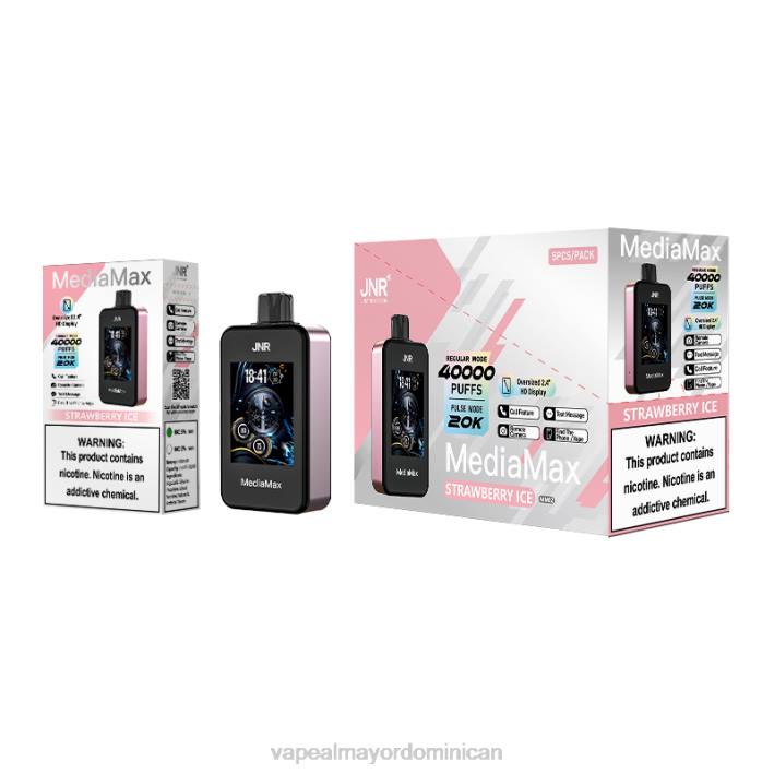 JNR MediaMax bocanada de 40k - productos de vapeo al por mayor hielo de fresa 460X17