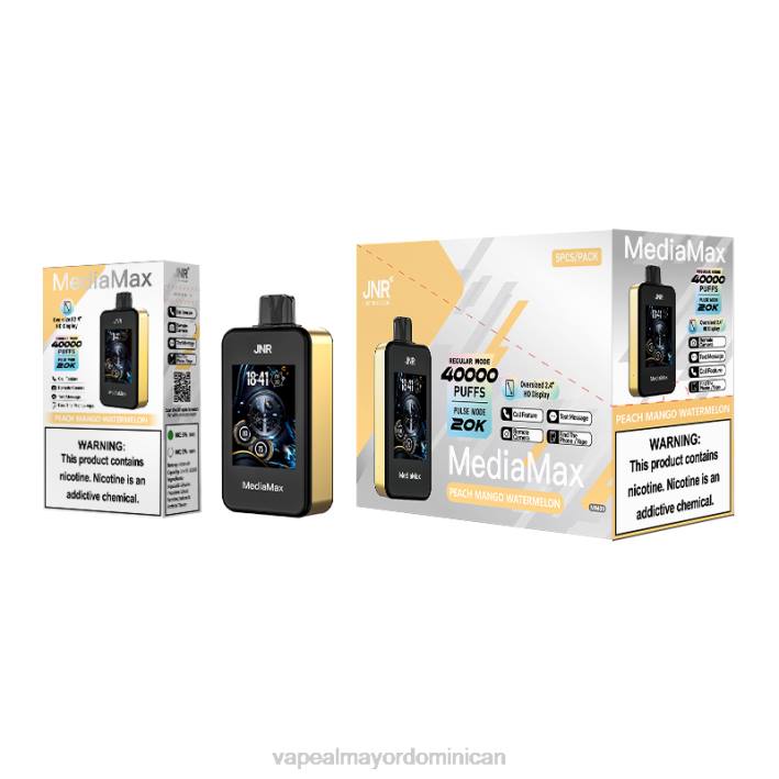 JNR MediaMax bocanada de 40k - vapeo al por mayor sandia mango durazno 460X15