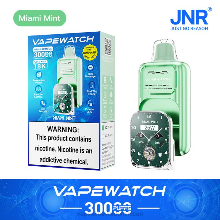 JNR reloj vapeador - liquido de vape al por mayor en República Dominicana menta de miami 460X8