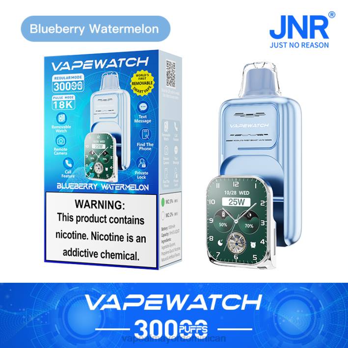 JNR reloj vapeador - vape desechable sandía de arándanos 460X4