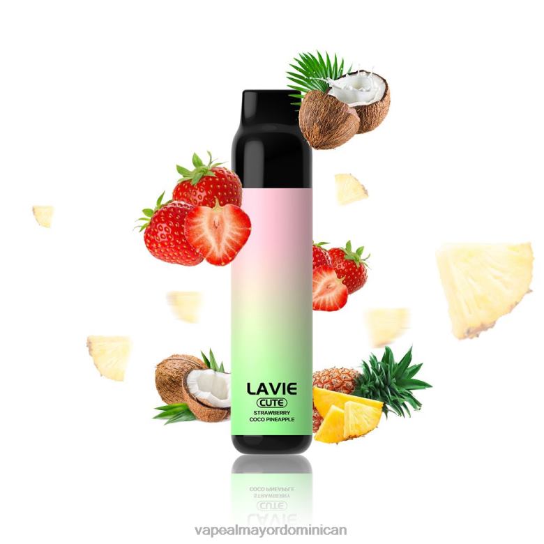 Vape Al Mayor Dominican TFX66291 LAVIE BAR 3000 bocanadas fresa coco manzana