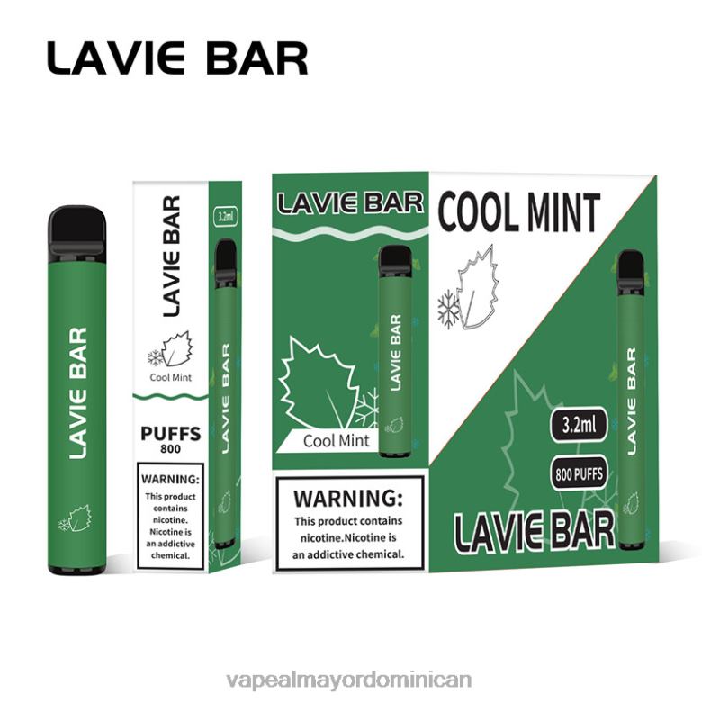 Vape Al Mayor Dominican TFX66311 LAVIE BAR 800 bocanadas menta fresca