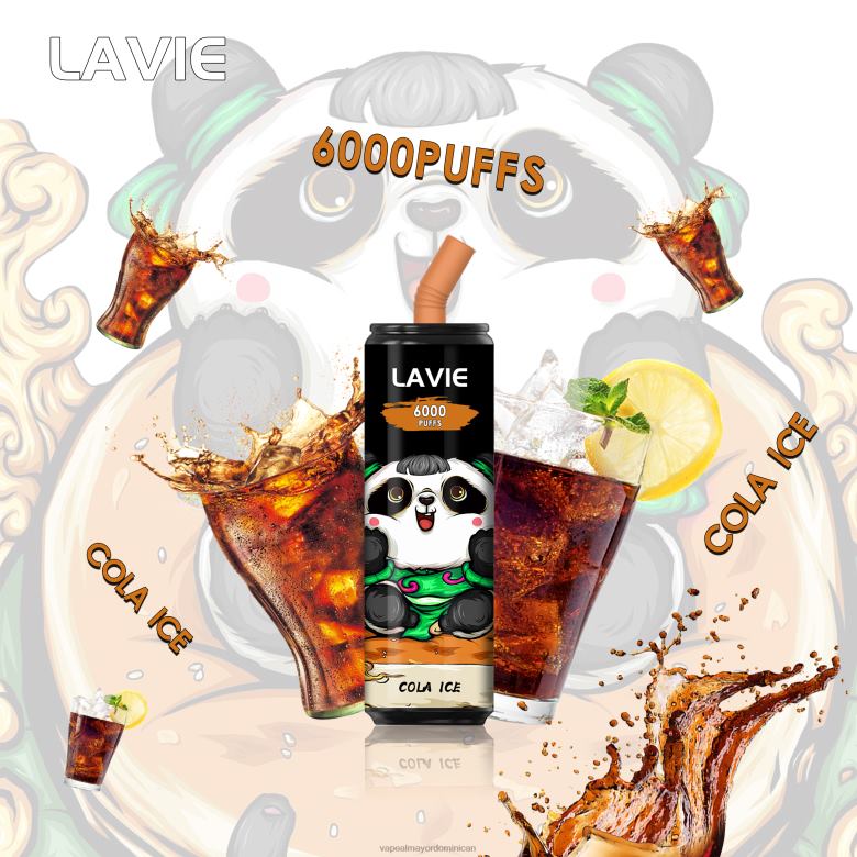 Distribuidor Vapeo Al Por Mayor TFX66276 LAVIE Coke BAR 6000 bocanadas hielo de cola