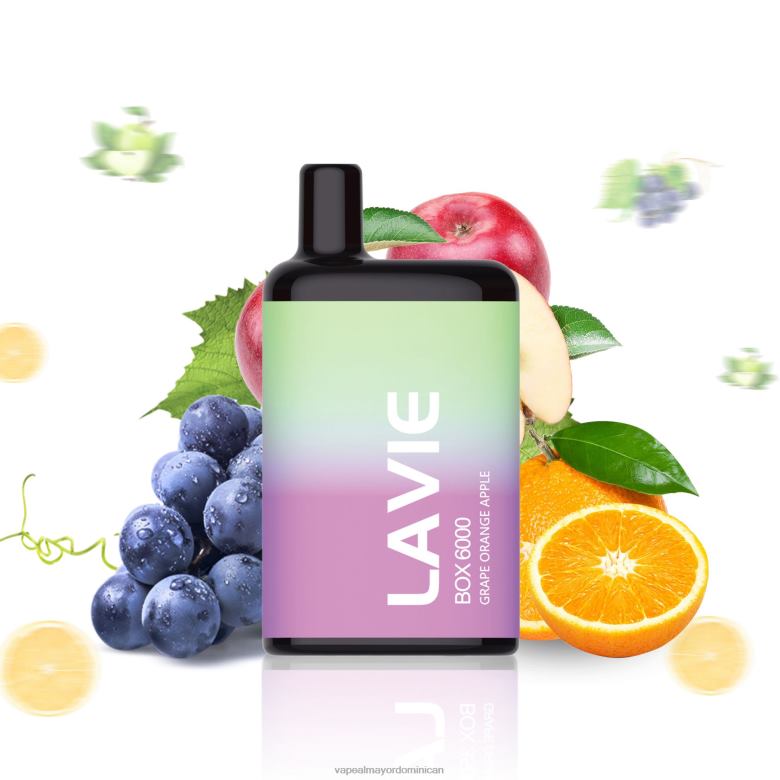 Tienda De Vapeo Al Por Mayor República Dominicana TFX66202 LAVIE BOX 6000 bocanadas uva naranja manzana