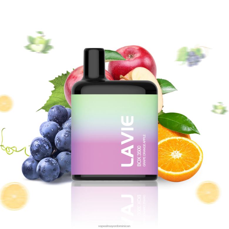 Tienda De Vapeo Al Por Mayor República Dominicana TFX66212 LAVIE BOX 3500 bocanadas uva naranja manzana