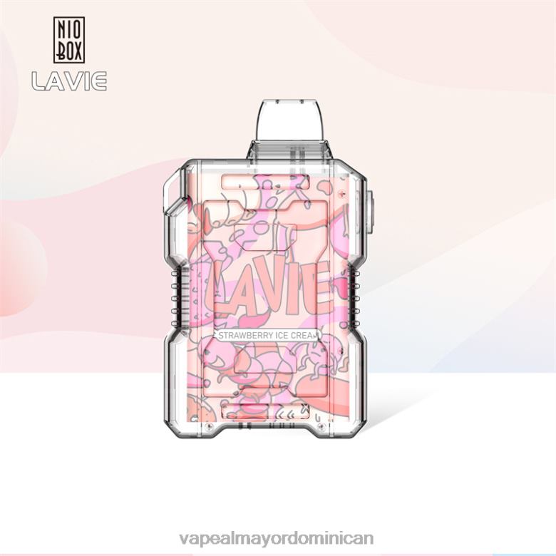 Distribuidor Vapeo Al Por Mayor TFX66196 LAVIE NIO BOX 9000 bocanadas helado de fresa