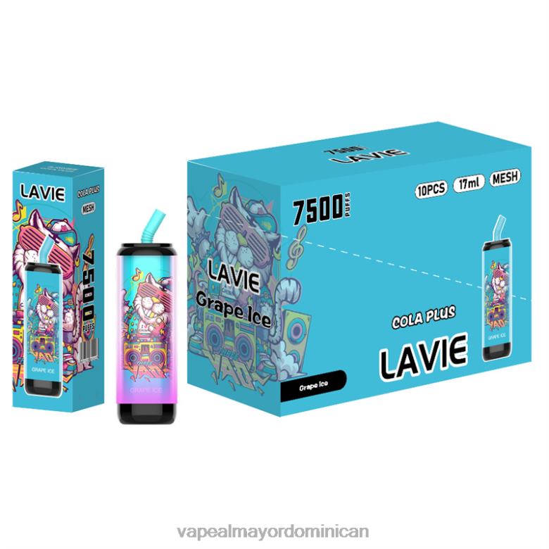 Vape Desechable TFX66254 LAVIE Cola Plus 7500 bocanadas hielo de uva