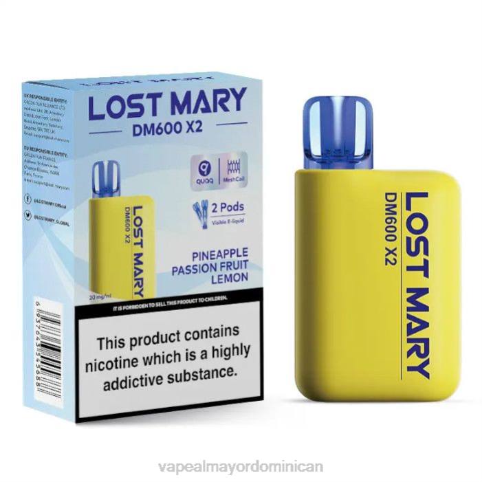 X82D478 - liquido de vape al por mayor en República Dominicana piña maracuyá limón LOST MARY DM600 X2
