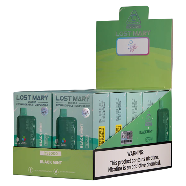 X82D106 - distribuidor vapeo al por mayor menta negra LOST MARY OS5000