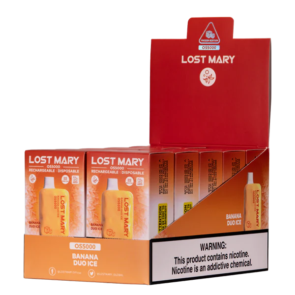 X82D107 - productos de vapeo al por mayor plátano dúo hielo LOST MARY OS5000