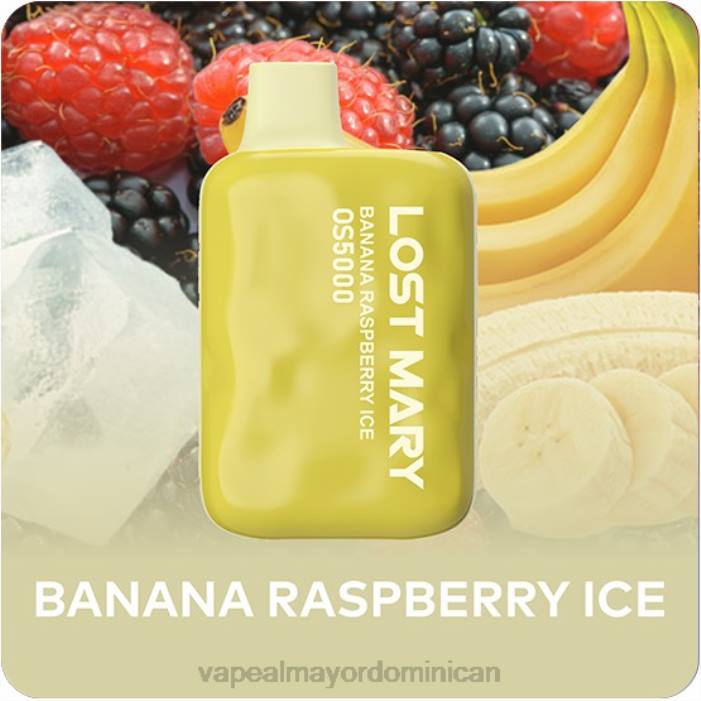 X82D484 - vape desechable hielo de frambuesa y plátano LOST MARY OS5000