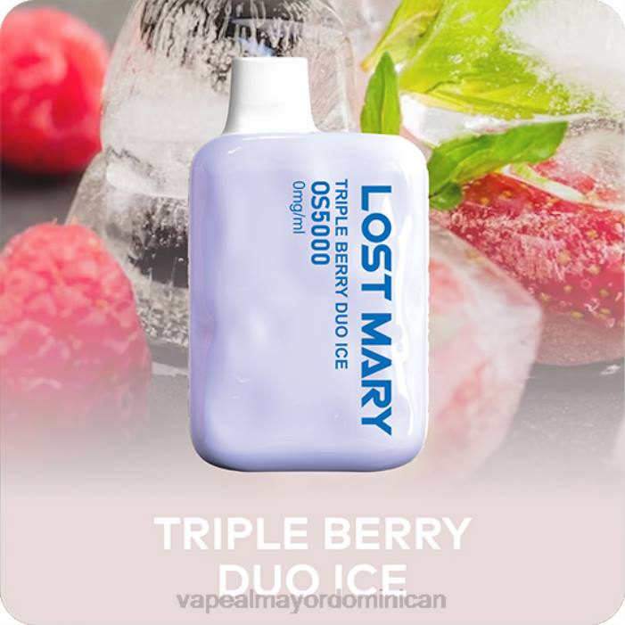 X82D504 - vape desechable hielo dúo triple baya LOST MARY OS5000 0mg/ml
