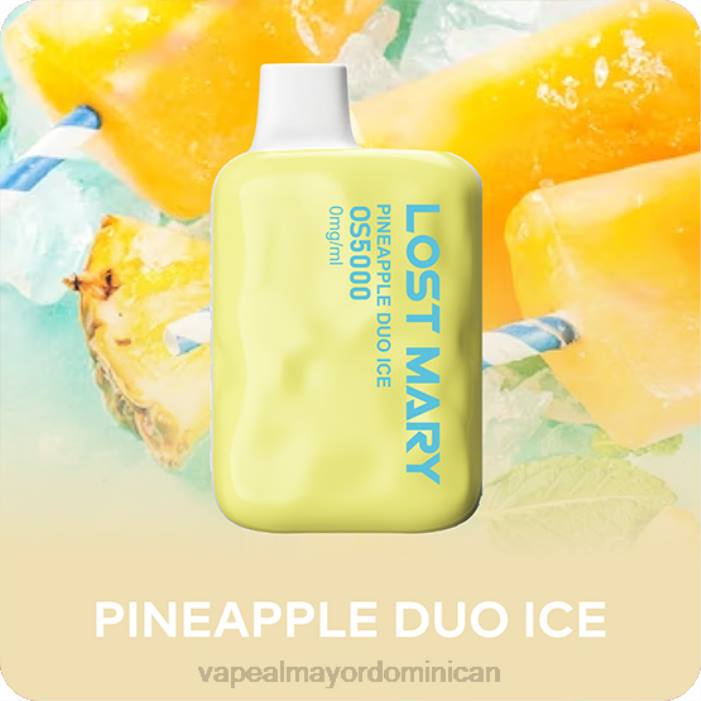 X82D508 - liquido de vape al por mayor en República Dominicana hielo dúo de piña LOST MARY OS5000 0mg/ml