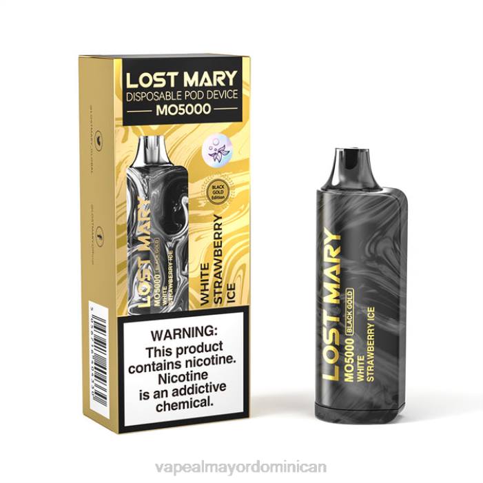 X82D347 - productos de vapeo al por mayor hielo de fresa blanca LOST MARY MO5000 oro negro 10ml