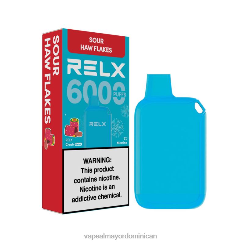 Distribuidor Vapeo Al Por Mayor 2V04416 RELX Crush Pocket 6000 helado hojuelas de haw amargo