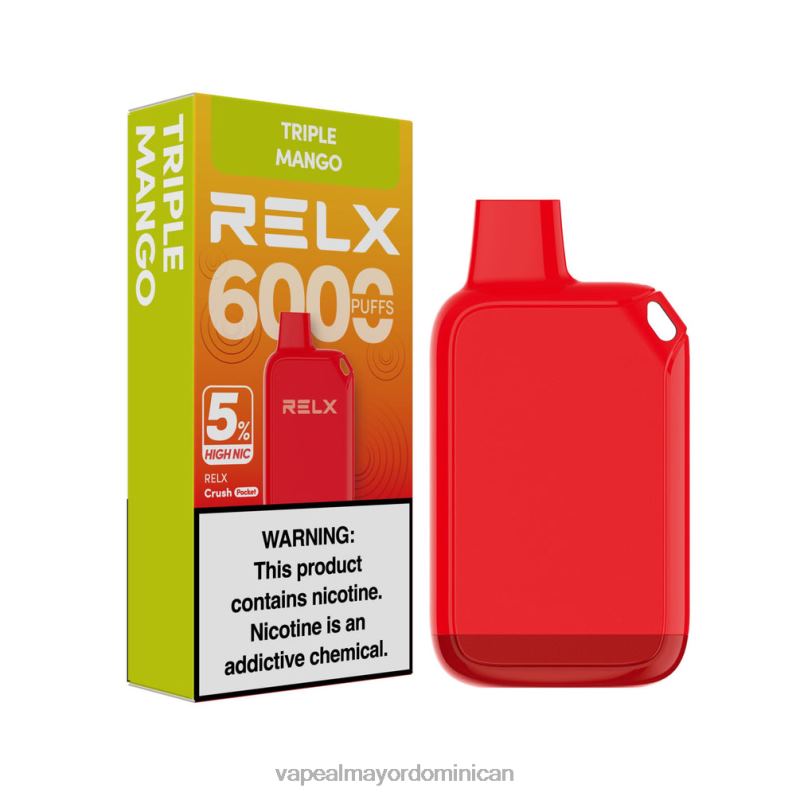 Distribuidor Vapeo Al Por Mayor 2V04426 RELX Crush Pocket 6000 5% alto nic mango triple