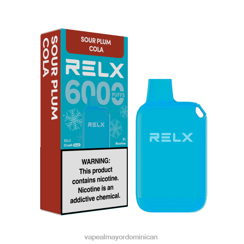 Liquido De Vape Al Por Mayor En República Dominicana 2V04419 RELX Crush Pocket 6000 helado cola de ciruela agria