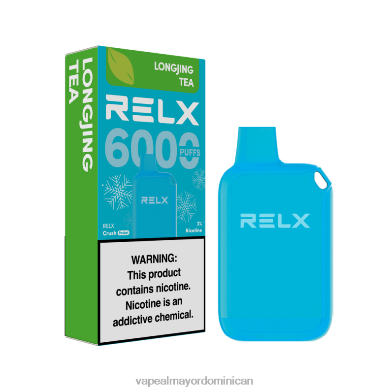 Liquido De Vape Al Por Mayor En República Dominicana 2V0449 RELX Crush Pocket 6000 helado té longjing