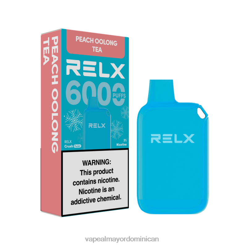 Mayorista Vape 2V04410 RELX Crush Pocket 6000 helado té oolong de durazno