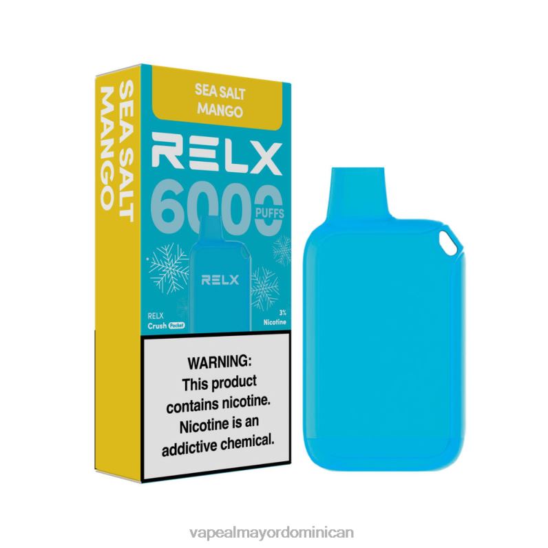 Mayorista Vapeo 2V04413 RELX Crush Pocket 6000 helado mango con sal marina