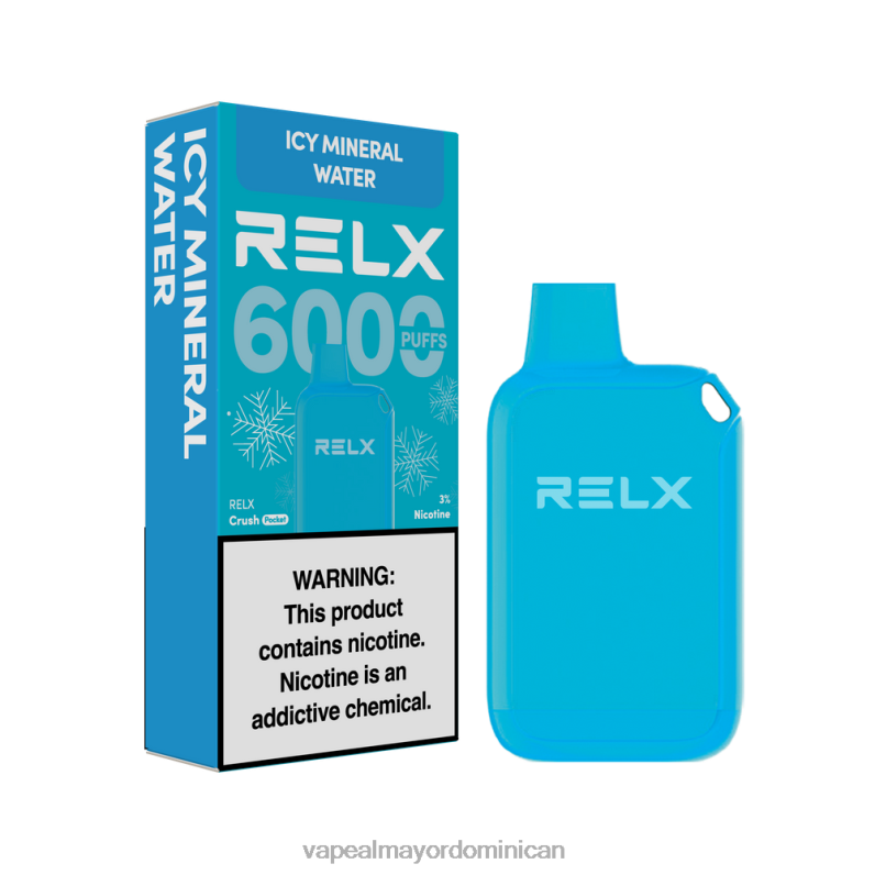 Mayorista Vapeo 2V04423 RELX Crush Pocket 6000 helado agua mineral helada