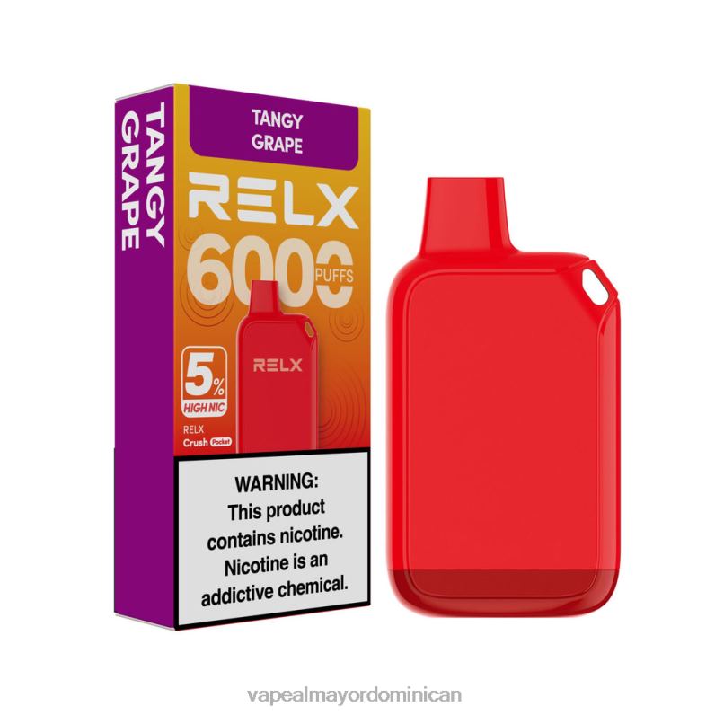 Tienda De Vapeo Al Por Mayor 2V04427 RELX Crush Pocket 6000 5% alto nic uva picante
