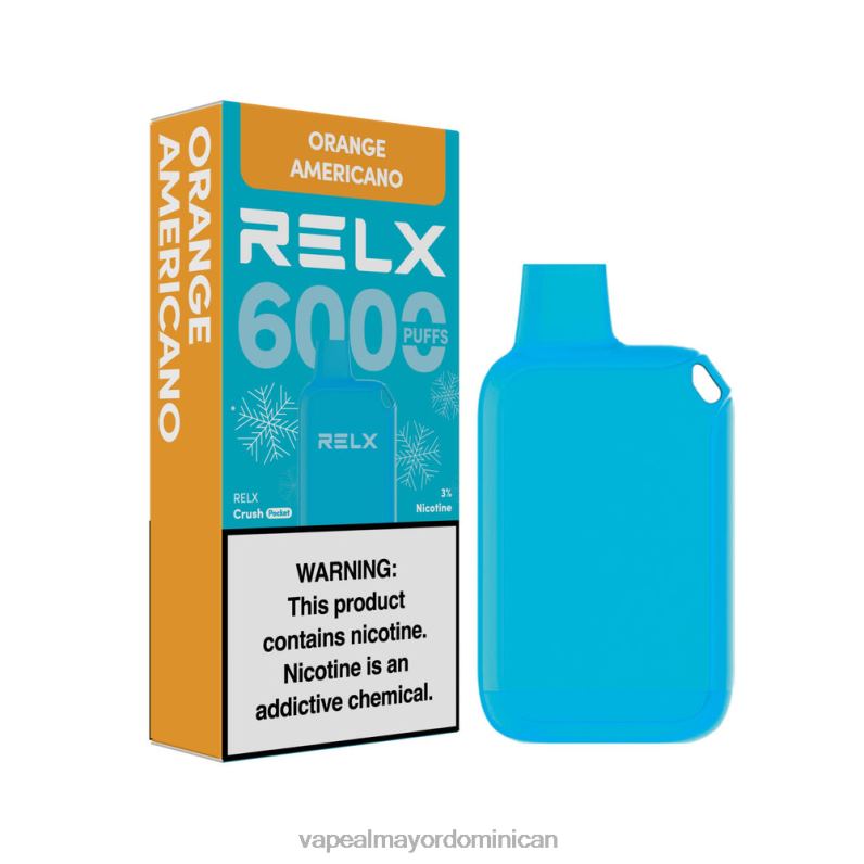 Vapeo Al Por Mayor 2V04415 RELX Crush Pocket 6000 helado naranja americana