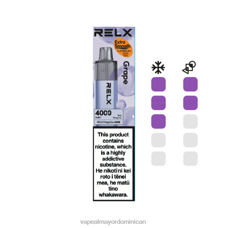 Distribuidor Vapeo Al Por Mayor 2V0446 RELX MagicGo 4000 vaporizadores desechables uva