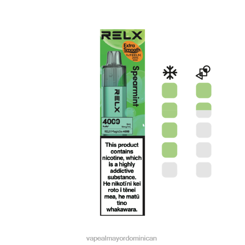Mayorista Vapeo 2V0443 RELX MagicGo 4000 vaporizadores desechables menta verde