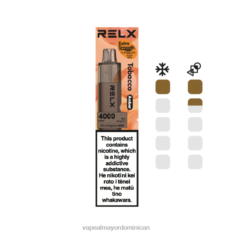 Vapeo Al Por Mayor 2V0445 RELX MagicGo 4000 vaporizadores desechables tabaco (ámbar)