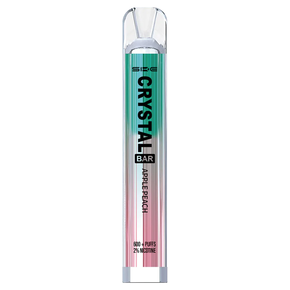 X82D266 - distribuidor vapeo al por mayor durazno manzana SKE Crystal Bar vaporizador desechable 600 inhalaciones