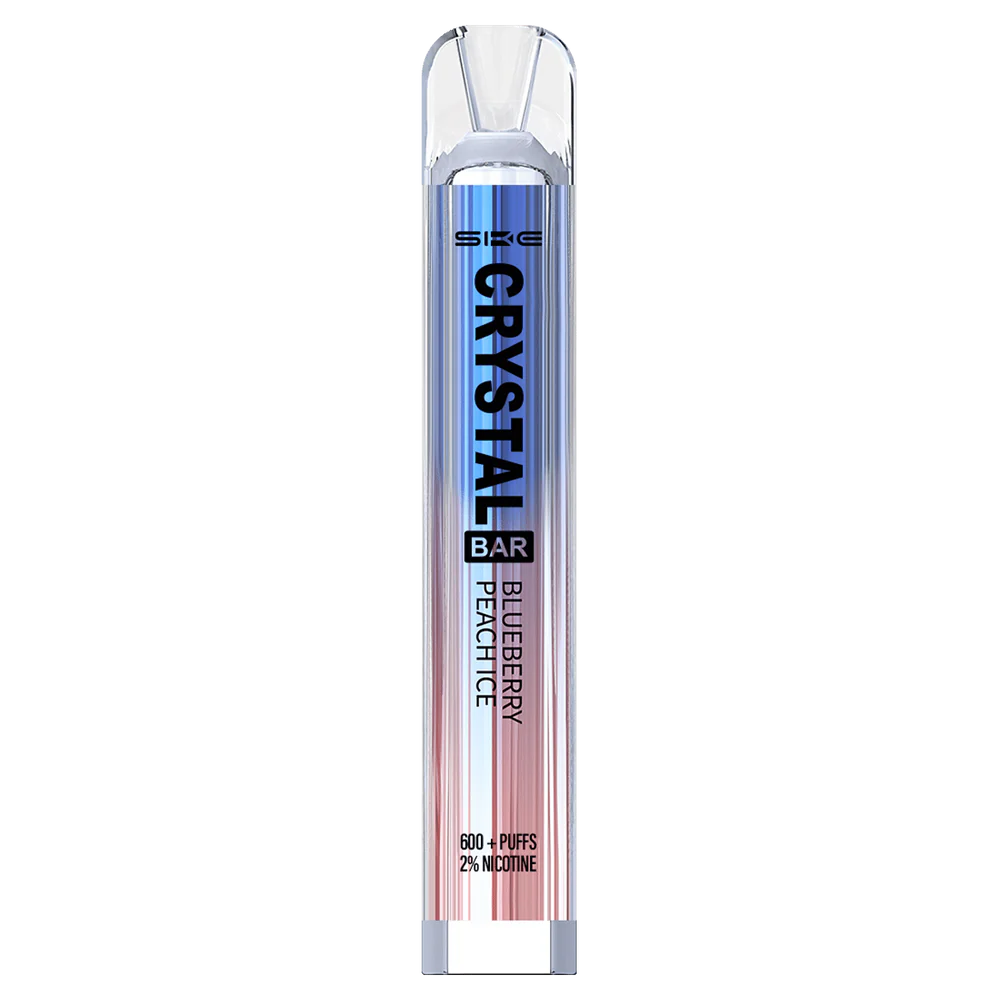X82D267 - productos de vapeo al por mayor hielo de durazno y arándanos SKE Crystal Bar vaporizador desechable 600 inhalaciones