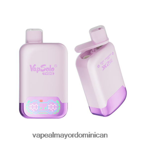 Tienda De Vapeo Al Por Mayor República Dominicana 682PB0122 Vapsolo TWINS vaporizador desechable hielo de uva y kiwi fresa