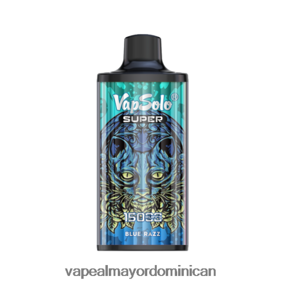 Productos De Vapeo Al Por Mayor 682PB0108 Vapsolo SUPER vaporizador desechable Razz azul