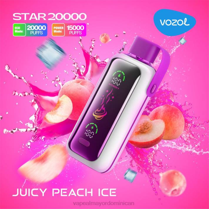 VOZOL STAR 20000 jugoso hielo de durazno FH6X10 Mayorista Vape
